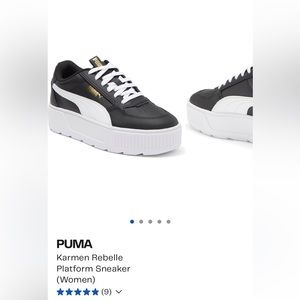 Puma platform sneaker size 8